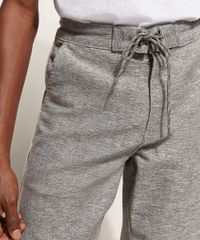 Bermuda-de-Sarja-Masculina-com-Vies-Contrastante-e-Bolso-Cinza-9965028-Cinza_1