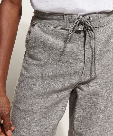 Bermuda-de-Sarja-Masculina-com-Vies-Contrastante-e-Bolso-Cinza-9965028-Cinza_1