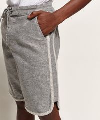 Bermuda-de-Sarja-Masculina-com-Vies-Contrastante-e-Bolso-Cinza-9965028-Cinza_5