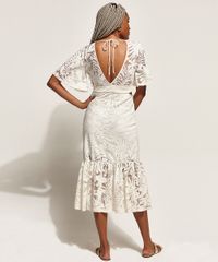 Vestido-Feminino-Midi-Devore-Folhagem-com-Vazado-e-Babado-Manga-Curta-Ampla-Off-White-9967942-Off_White_2