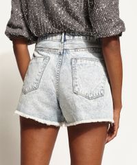 Short-Jeans-Feminino-Mom-Cintura-Super-Alta-Marmorizado-com-Rasgos-Azul-Claro-9972415-Azul_Claro_2