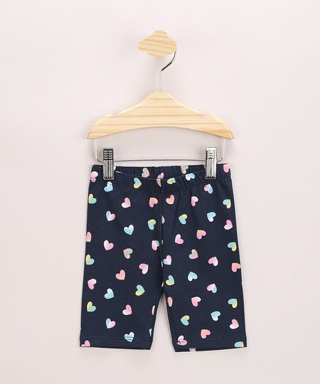 Bermuda-Infantil-Ciclista-Estampada-de-Coracoes-Cos-com-Elastico-Azul-Marinho-9963640-Azul_Marinho_1