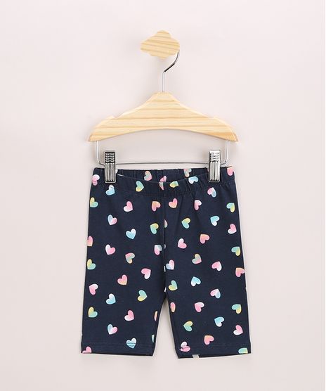 Bermuda-Infantil-Ciclista-Estampada-de-Coracoes-Cos-com-Elastico-Azul-Marinho-9963640-Azul_Marinho_1