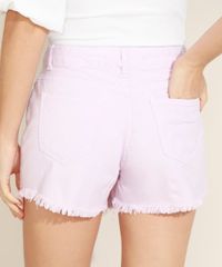Short-Saia-Feminino-em-Sarja-com-Bolsos-Barra-Desfiada-Lilas-9971530-Lilas_2
