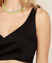 Top-Cropped-Feminino-Texturizado-e-Lastex--Decote-V-com-Traspasse-Preto-9960072-Preto_6