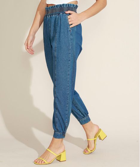 calça clochard jeans cea