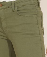 Bermuda-de-Sarja-Feminina-Ciclista-Cintura-Media-com-Barra-Dobrada-Verde-Militar-9968126-Verde_Militar_6