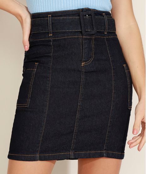 Saia-Jeans-Curta-com-Recortes-Bolsos-e-Cinto-Azul-Escuro-9976426-Azul_Escuro_1