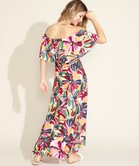 Vestido-Feminino-Longo-Estampado-Floral-Ombro-a-Ombro-com-Babado-Multicor-9963862-Multicor_2