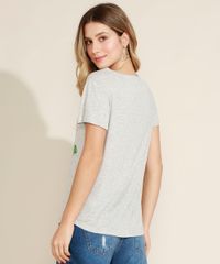 Blusa-Feminina-com-Bordado-de-Folhas-em-Paete-Manga-Curta-Decote-Redondo-Cinza-Mescla-9969602-Cinza_Mescla_2
