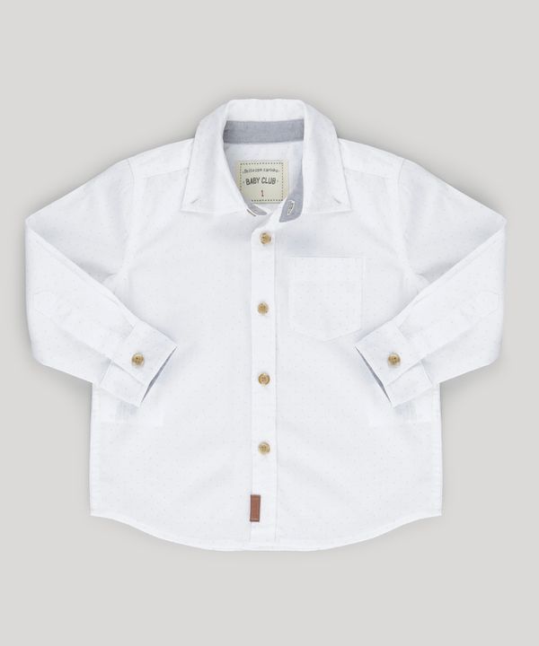 Camisa Estampada de Poá Off White 4