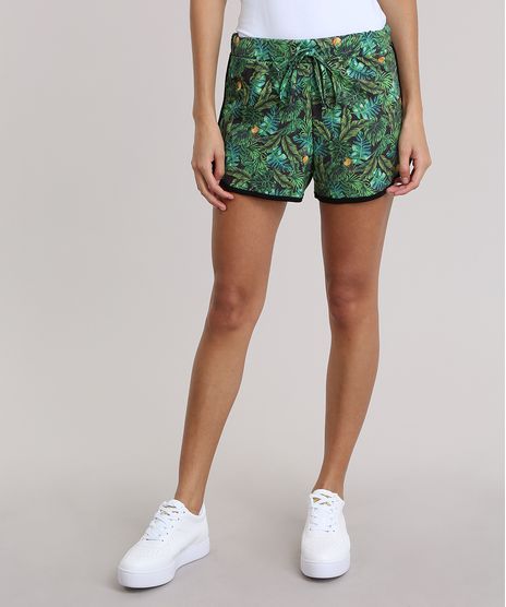 Short-Running-Estampado-de-Folhagem-Verde-8899474-Verde_1
