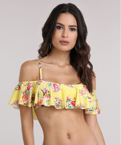 Biquini-Top-Ombro-a-Ombro-Estampado-Floral-Amarelo-8719654-Amarelo_1