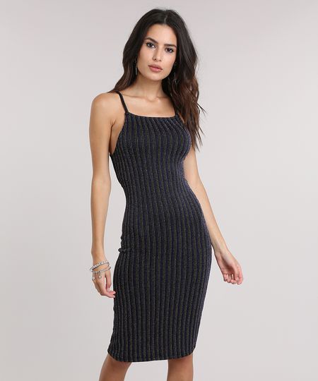 Vestido-Listrado-com-Lurex-Preto-8724962-Preto_1 Vestido-Listrado-com-Lurex-Preto-8724962-Preto_1