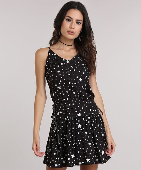 Vestido-Estampado-de-Estrelas-Preto-8722843-Preto_1