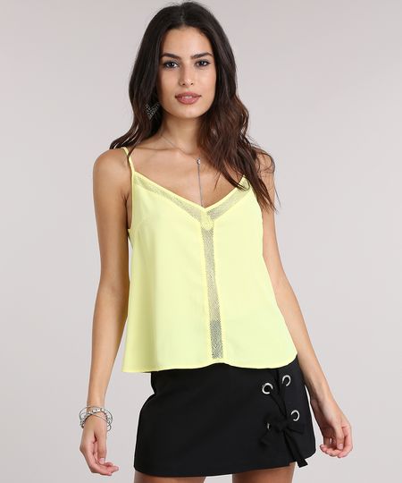 Regata-com-Recorte-em-Tela-Amarelo-8721788-Amarelo_1