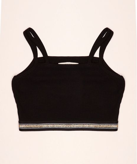Top-Cropped-Juvenil-Canelado-com-Elastico-e-Glitter-e-Alcas-Finas-Preto-9965415-Preto_1