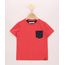 Camiseta-Infantil-com-Bolso-Estampado-de-Espinha-de-Peixe-Manga-Curta-Gola-Careca-Vermelha-9968707-Vermelho_1