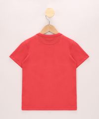 Camiseta-Infantil-com-Bolso-Estampado-de-Espinha-de-Peixe-Manga-Curta-Gola-Careca-Vermelha-9968707-Vermelho_3