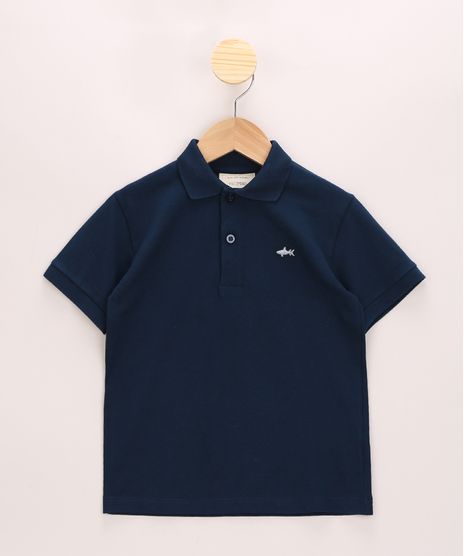 Polo-Infantil-de-Piquet-Basica-com-Bordado-Manga-Curta-com-Botoes-Azul-Marinho-8435761-Azul_Marinho_1