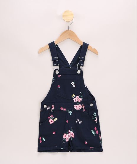 Jardineira-de-Sarja-Infantil-Estampada-Floral-com-Cereja-Azul-Marinho-9615013-Azul_Marinho_1
