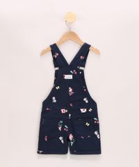 Jardineira-de-Sarja-Infantil-Estampada-Floral-com-Cereja-Azul-Marinho-9615013-Azul_Marinho_2