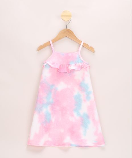 Vestido-Infantil-Estampado-Tie-Dye-com-Babado-Alca-Fina-Multicor-9966429-Multicor_1