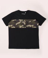 Camiseta-Juvenil-com-Recorte-Camuflado-Manga-Curta-Gola-Careca-Preta-9968317-Preto_1