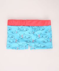 Sunga-Infantil-Boxer-Estampada-de-Tubaroes-com-Protecao-UV50--Azul-Claro-9902366-Azul_Claro_2