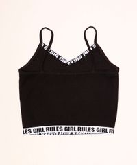 Top-Cropped-Juvenil-com-Elastico---Girl-Rules--Alcas-Finas-Preto-9966097-Preto_2