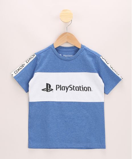 Camiseta-Infantil-Playstation-com-Recorte-Manga-Curta-Gola-Careca-Azul-9970626-Azul_1