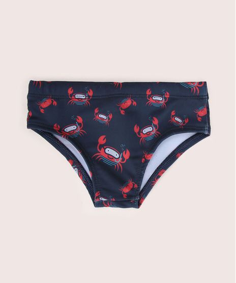 Sunga-Infantil-Slip-Estampada-de-Caranguejos-com-Protecao-UV50--Azul-Marinho-9902365-Azul_Marinho_1