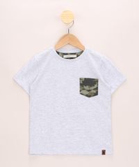 Camiseta-Infantil-com-Bolso-Estampado-Camuflado-Manga-Curta-Gola-Careca-Cinza-Mescla-Claro-9970278-Cinza_Mescla_Claro_1