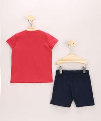 Conjunto-Infantil-de-Camiseta-Super-Wings-Manga-Curta-Vermelha---Bermuda-de-Moletom-Preto-9963493-Preto_3