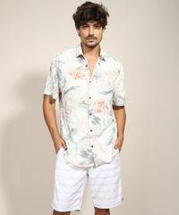 Camisa-Masculina-Tradicional-Estampada-Floral-com-Linho-Manga-Curta-Off-White-9970235-Off_White_5