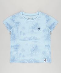 Camiseta-Estampada-de-Coqueiros-em-Algodao---Sustentavel-Azul-Claro-8832089-Azul_Claro_1