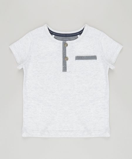 Camiseta-com-Bolso-em-Algodao---Sustentavel-Cinza-Mescla-8700854-Cinza_Mescla_1