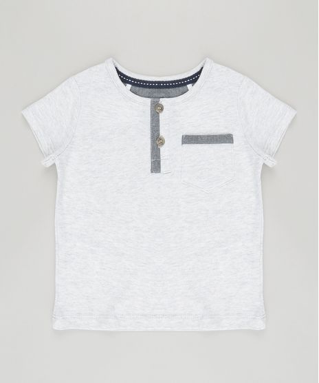 Camiseta-com-Bolso-em-Algodao---Sustentavel-Cinza-Mescla-8700854-Cinza_Mescla_1