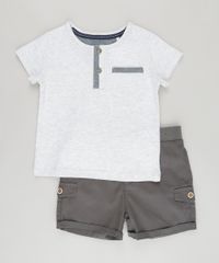 Camiseta-com-Bolso-em-Algodao---Sustentavel-Cinza-Mescla-8700854-Cinza_Mescla_3