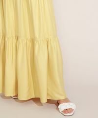 Saia-Feminina-Longa-com-Recortes-Amarela-9972223-Amarelo_5
