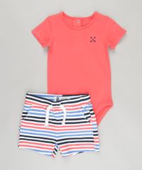 Conjunto-de-Body-Coral---Bermuda-Listrada-em-Moletom-em-Algodao---Sustentavel-Off-White-8705452-Off_White_1