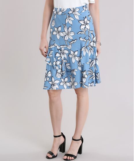 Saia-Evase-Estampada-Floral-com-Babado-Azul-Claro-8654734-Azul_Claro_1