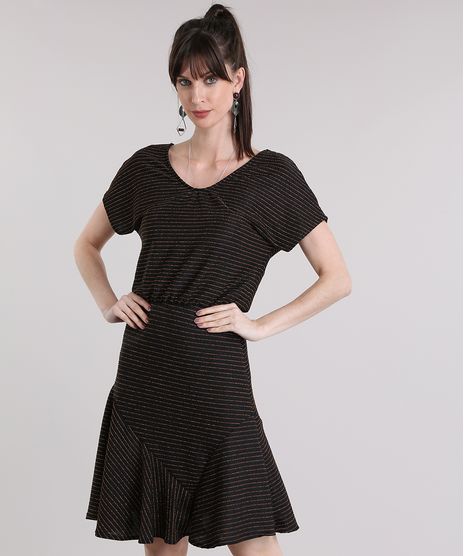 Vestido-Listrado-com-Lurex-Preto-8918147-Preto_1