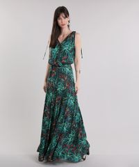Vestido-Longo-Estampado-de-Folhagem-Verde-Escuro-8735216-Verde_Escuro_1