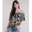 Blusa-Ombro-a-Ombro-Estampada-de-Folhagem-Verde-Militar-8806832-Verde_Militar_1