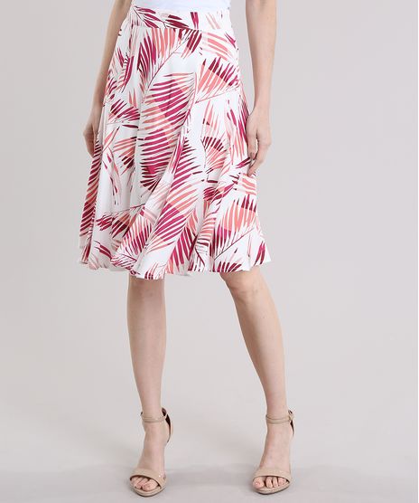 Saia-Evase-Estampada-de-Folhagem-Off-White-8725843-Off_White_1