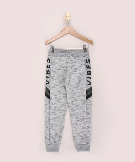 Calca-de-Moletom-Infantil-Jogger-com-Recortes-Cinza-Mescla-9970281-Cinza_Mescla_1