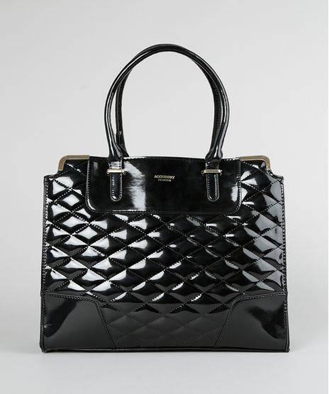 Bolsa-Trapezio-em-Verniz-com-Matelasse-Preta-8505682-Preto_1