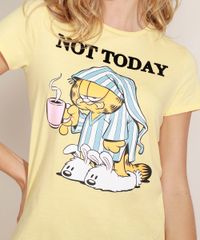 Blusa-Feminina--Not-Today--Garfield-Manga-Curta-Decote-Redondo-Amarelo-Claro-9971288-Amarelo_Claro_2