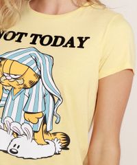 Blusa-Feminina--Not-Today--Garfield-Manga-Curta-Decote-Redondo-Amarelo-Claro-9971288-Amarelo_Claro_5